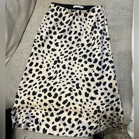 Satin printed skirt - women - Picture 1 of 1